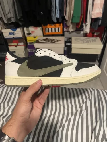 Travis Scott x Wmns Air Jordan 1 Low OG 'Olive' photo review