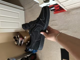 Travis Scott x Air Jordan 1 Low OG SP 'Black Phantom' photo review