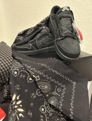 Travis Scott x Air Jordan 1 Low OG SP 'Black Phantom' photo review