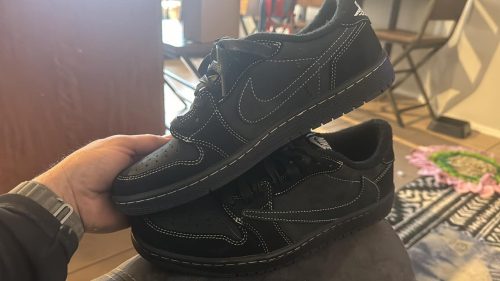 Travis Scott x Air Jordan 1 Low OG SP 'Black Phantom' photo review